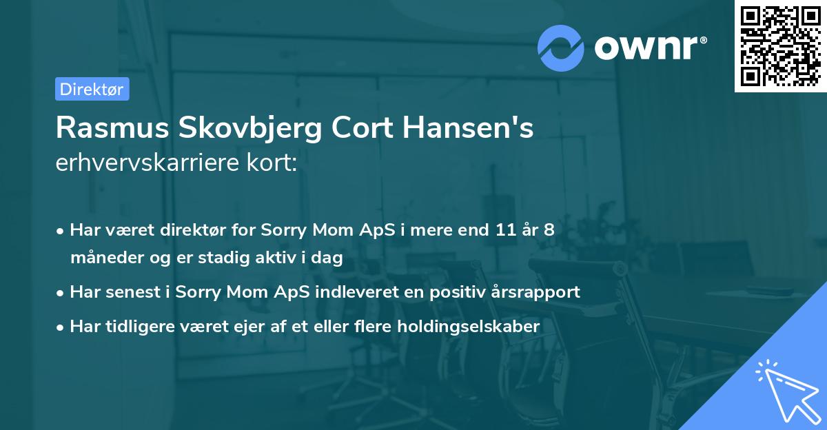 Rasmus Skovbjerg Cort Hansen's erhvervskarriere kort