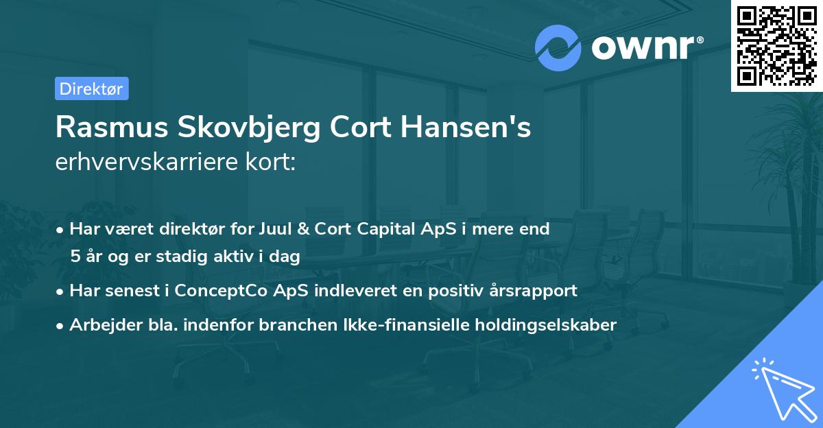 Rasmus Skovbjerg Cort Hansen's erhvervskarriere kort