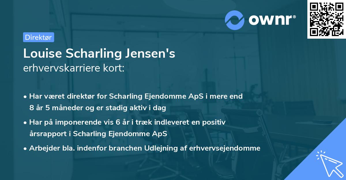 Louise Scharling Jensen's erhvervskarriere kort