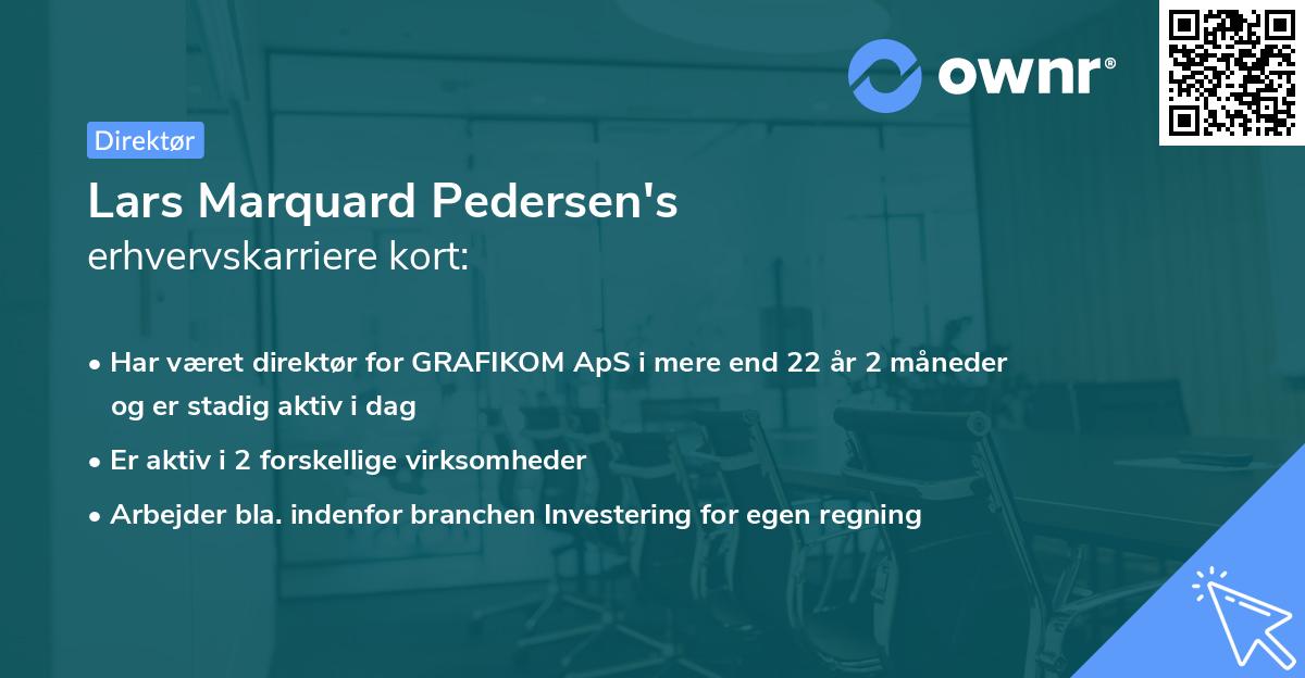 Lars Marquard Pedersen's erhvervskarriere kort