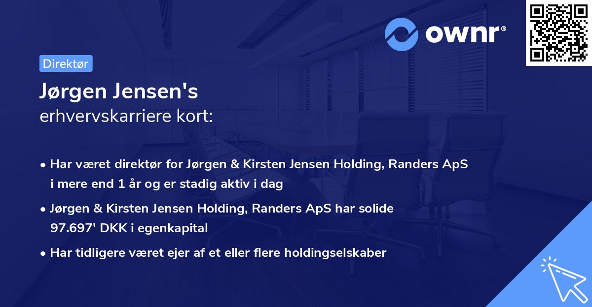 Jørgen Jensen's erhvervskarriere kort