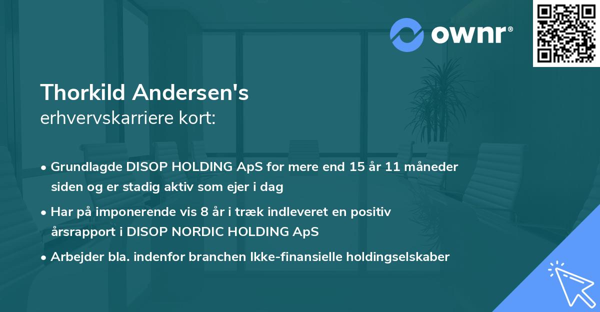 Thorkild Andersen's erhvervskarriere kort