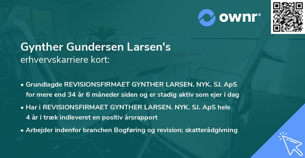 Gynther Gundersen Larsen's erhvervskarriere kort