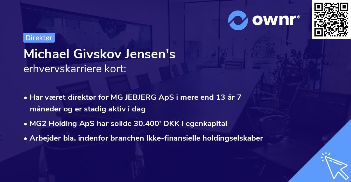 Michael Givskov Jensen's erhvervskarriere kort