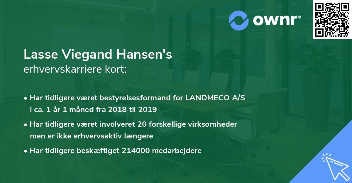 Lasse Viegand Hansen's erhvervskarriere kort