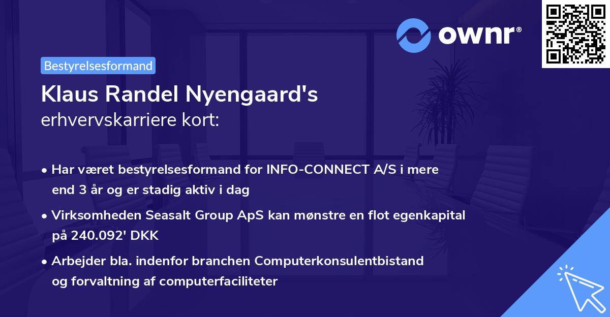 Klaus Randel Nyengaard's erhvervskarriere kort