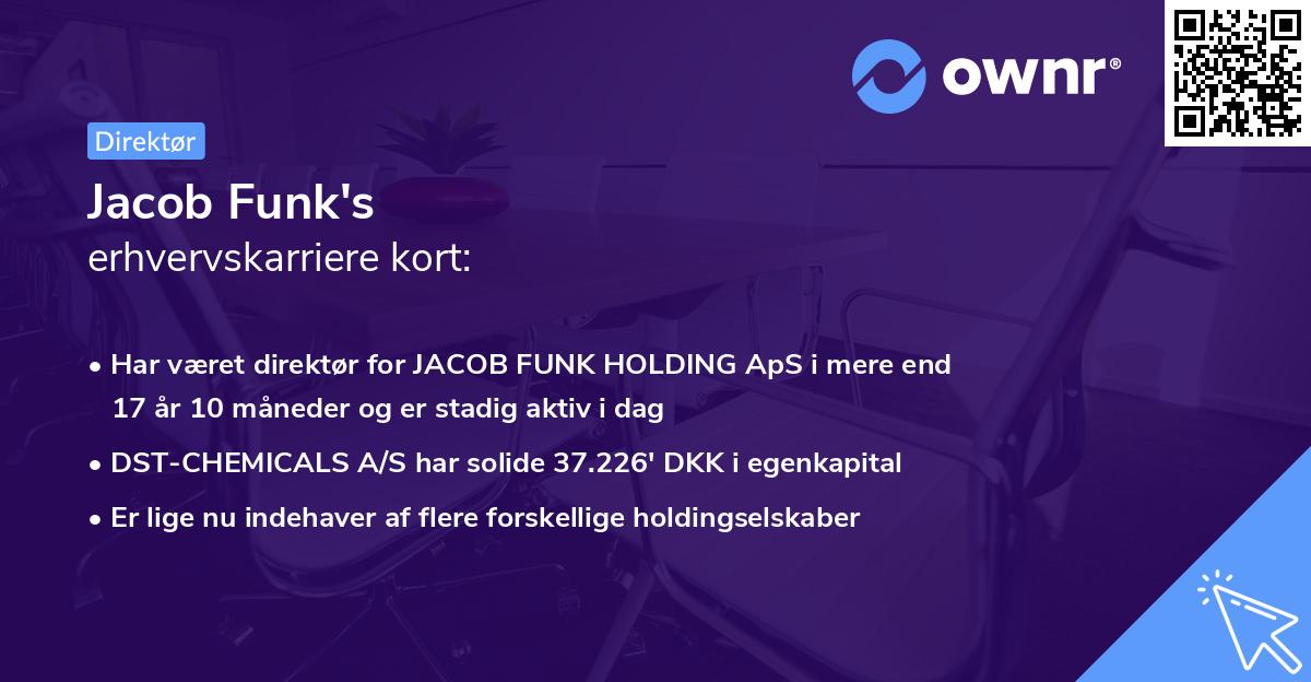 Jacob Funk's erhvervskarriere kort