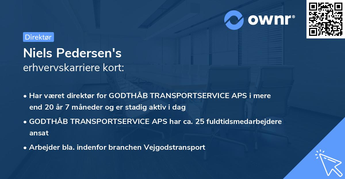Niels Pedersen's erhvervskarriere kort