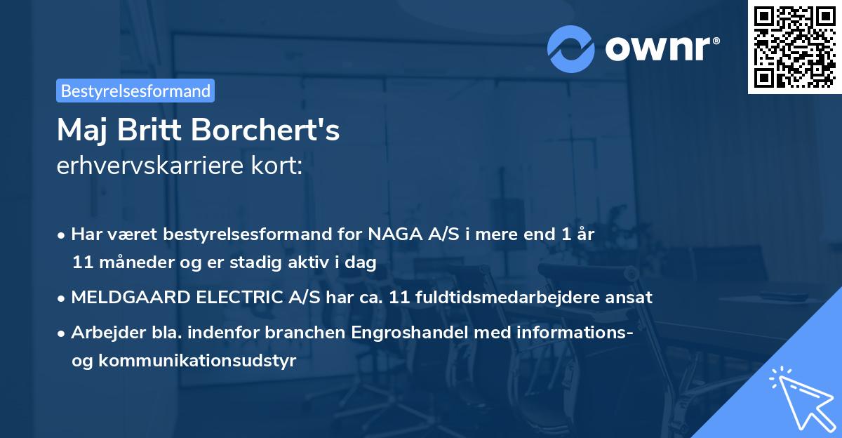 Maj Britt Borchert's erhvervskarriere kort