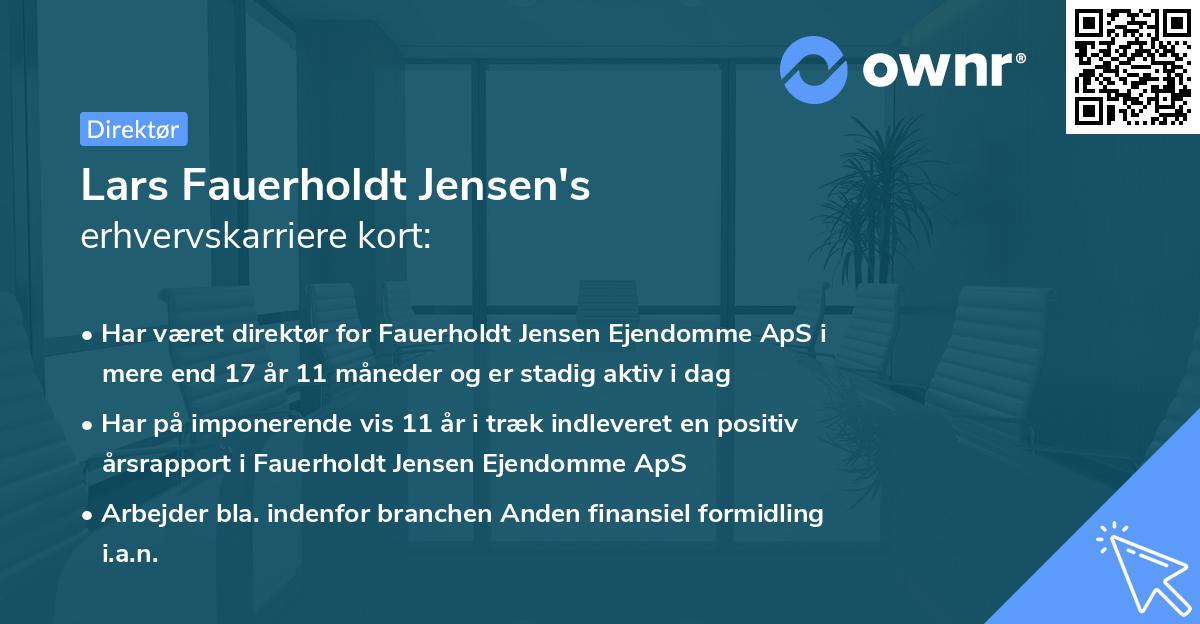 Lars Fauerholdt Jensen's erhvervskarriere kort