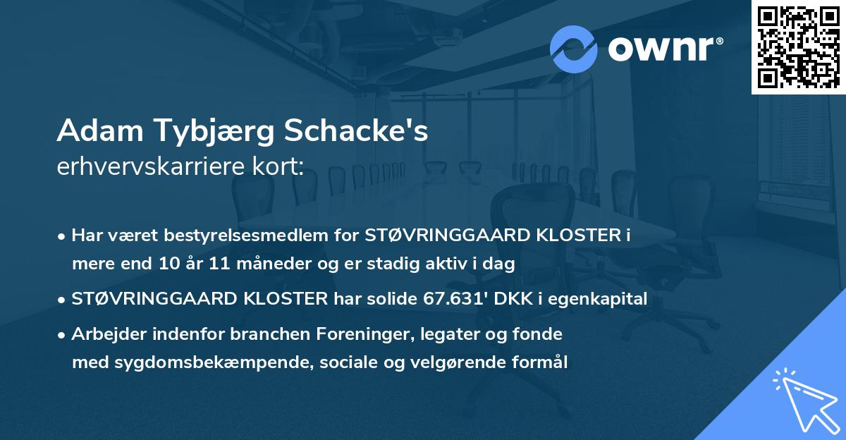 Adam Tybjærg Schacke's erhvervskarriere kort