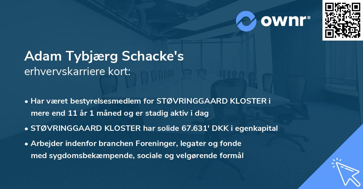 Adam Tybjærg Schacke's erhvervskarriere kort