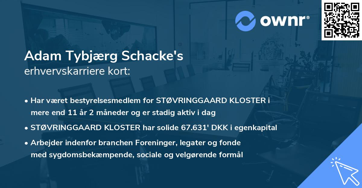 Adam Tybjærg Schacke's erhvervskarriere kort