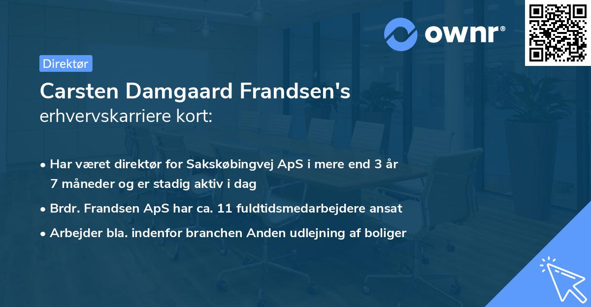 Carsten Damgaard Frandsen's erhvervskarriere kort