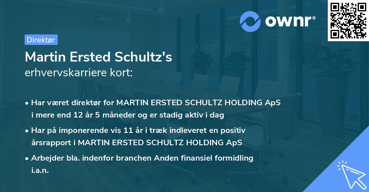Martin Ersted Schultz's erhvervskarriere kort