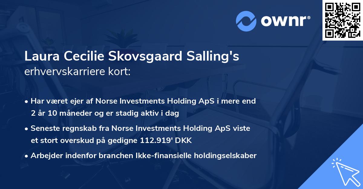 Laura Cecilie Skovsgaard Salling's erhvervskarriere kort