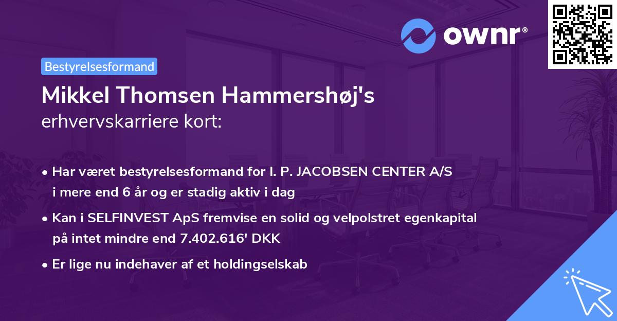 Mikkel Thomsen Hammershøj's erhvervskarriere kort