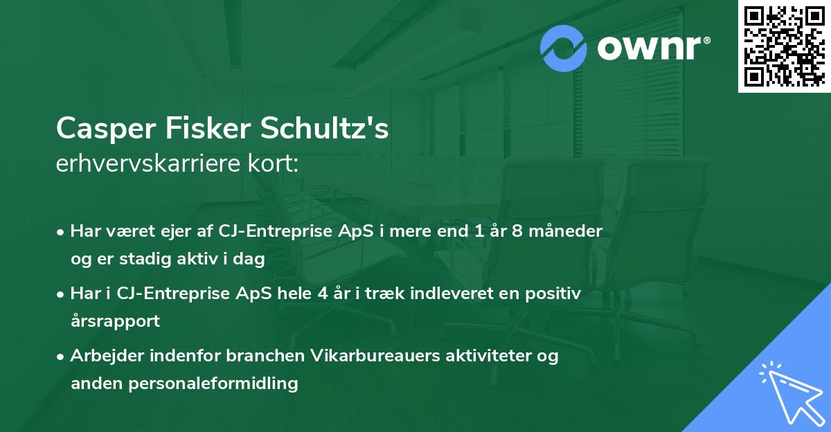 Casper Fisker Schultz's erhvervskarriere kort