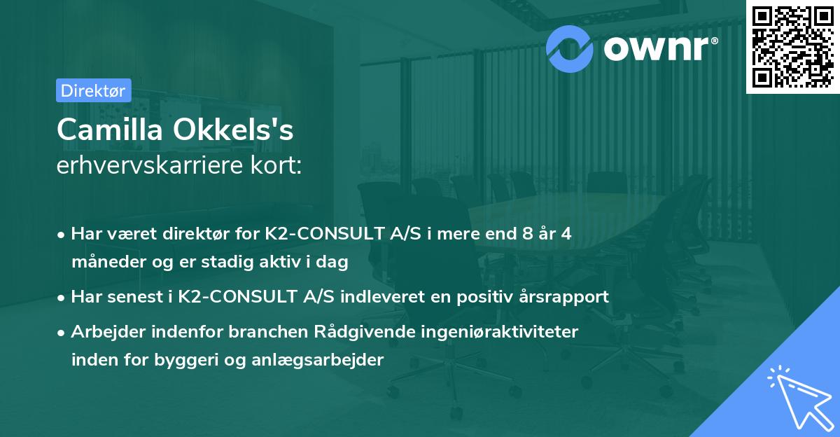 Camilla Okkels's erhvervskarriere kort