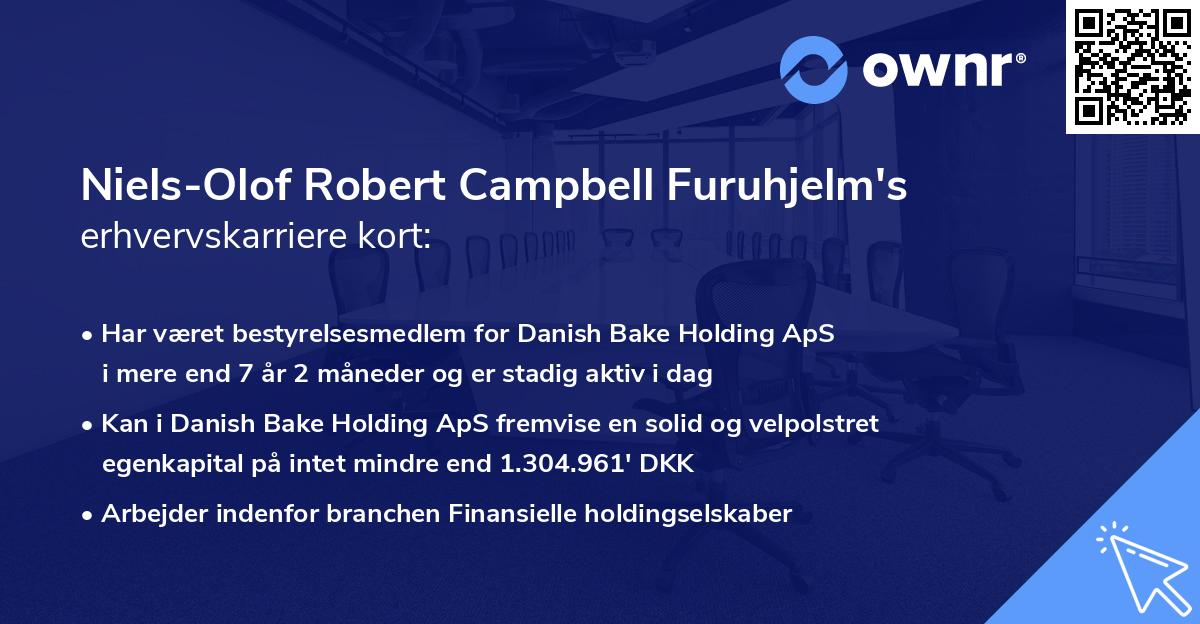 Niels-Olof Robert Campbell Furuhjelm's erhvervskarriere kort