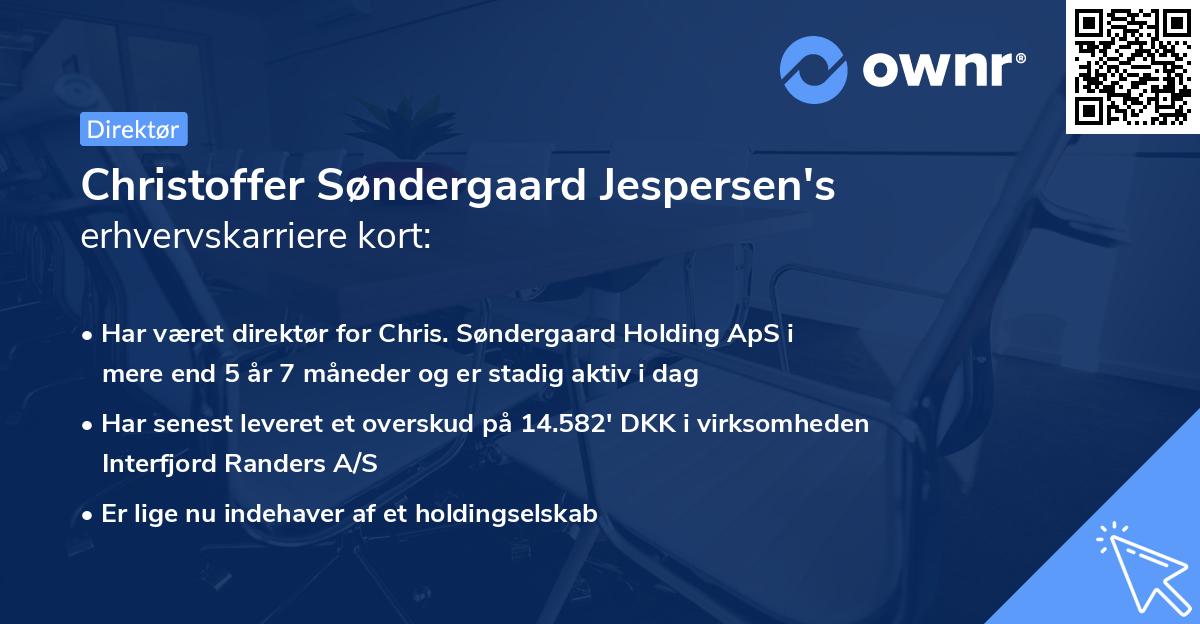 Christoffer Søndergaard Jespersen's erhvervskarriere kort