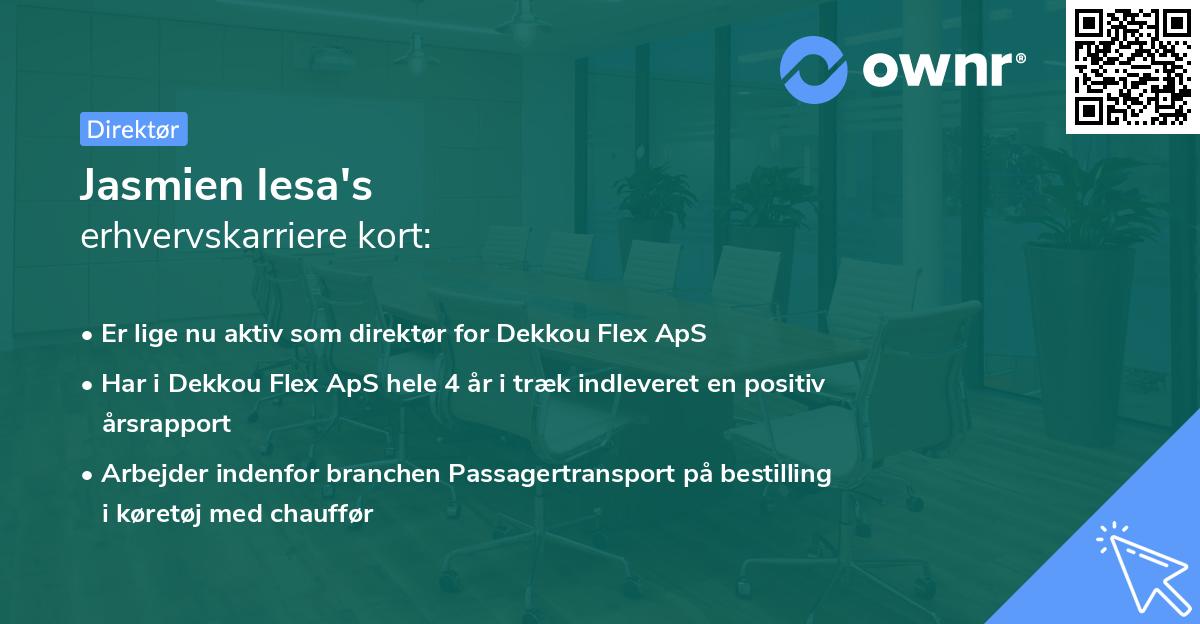 Jasmien Iesa's erhvervskarriere kort