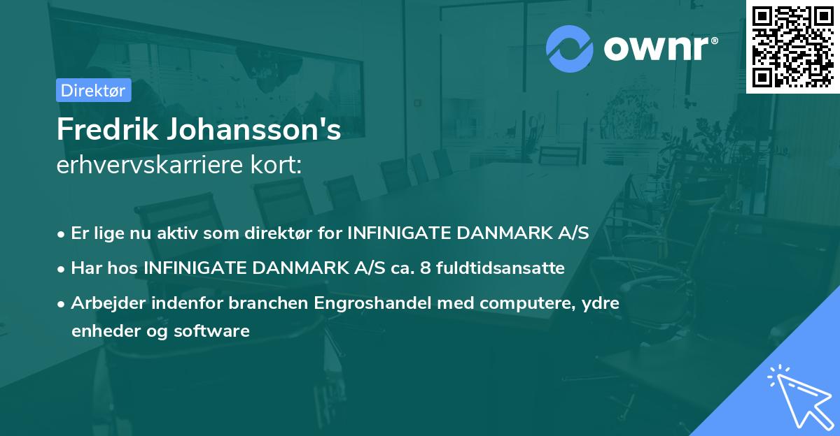 Fredrik Johansson's erhvervskarriere kort