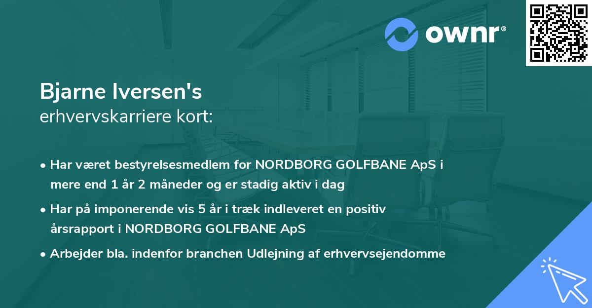 Bjarne Iversen's erhvervskarriere kort