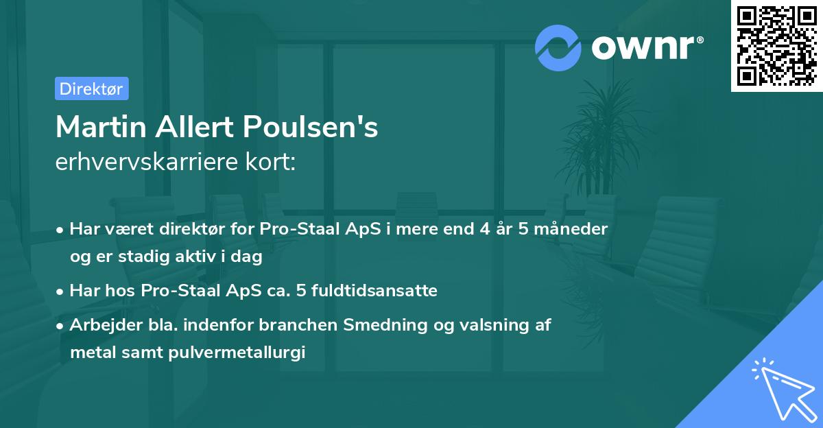Martin Allert Poulsen's erhvervskarriere kort