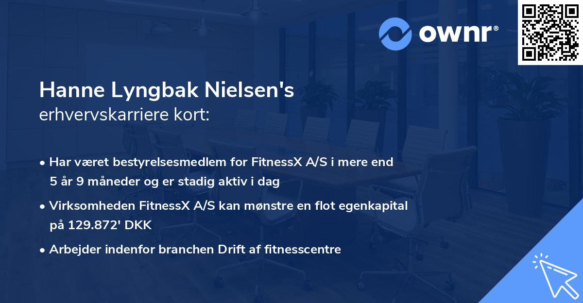 Hanne Lyngbak Nielsen's erhvervskarriere kort