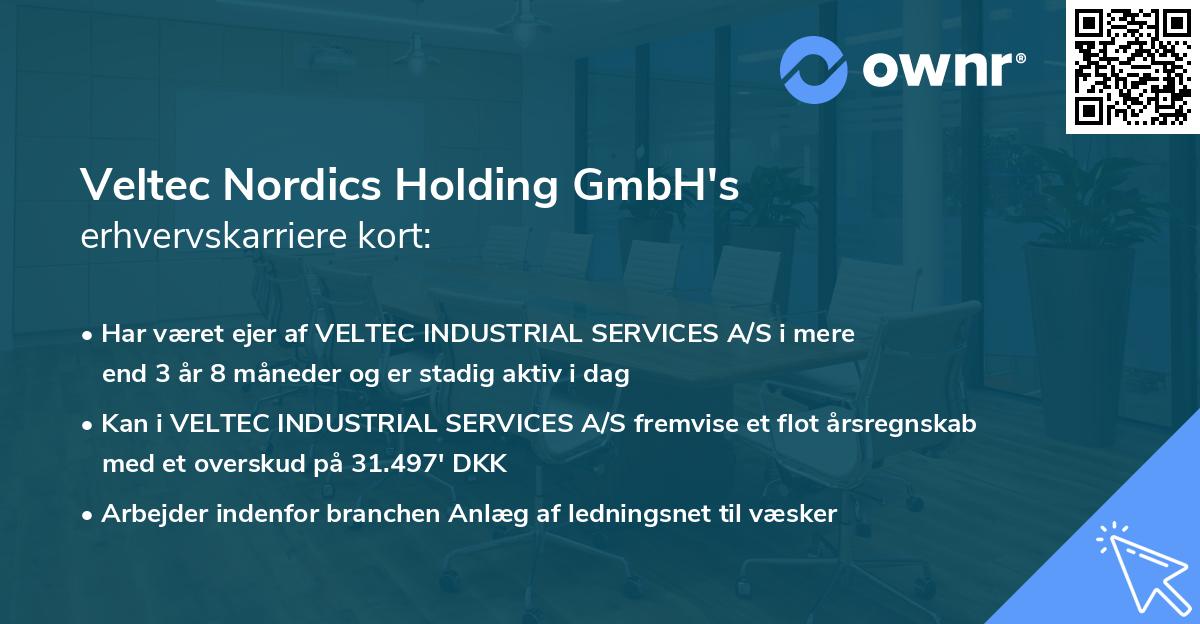 Veltec Nordics Holding GmbH's erhvervskarriere kort