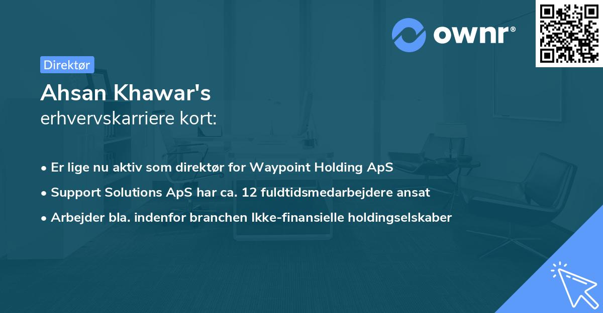 Ahsan Khawar's erhvervskarriere kort