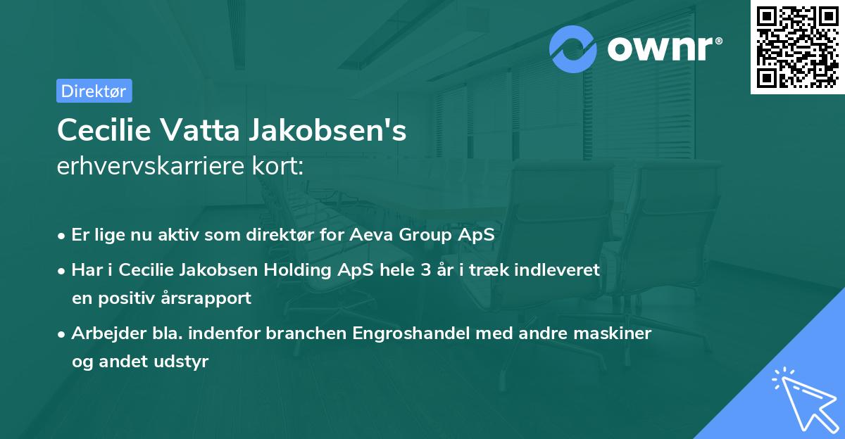 Cecilie Vatta Jakobsen's erhvervskarriere kort