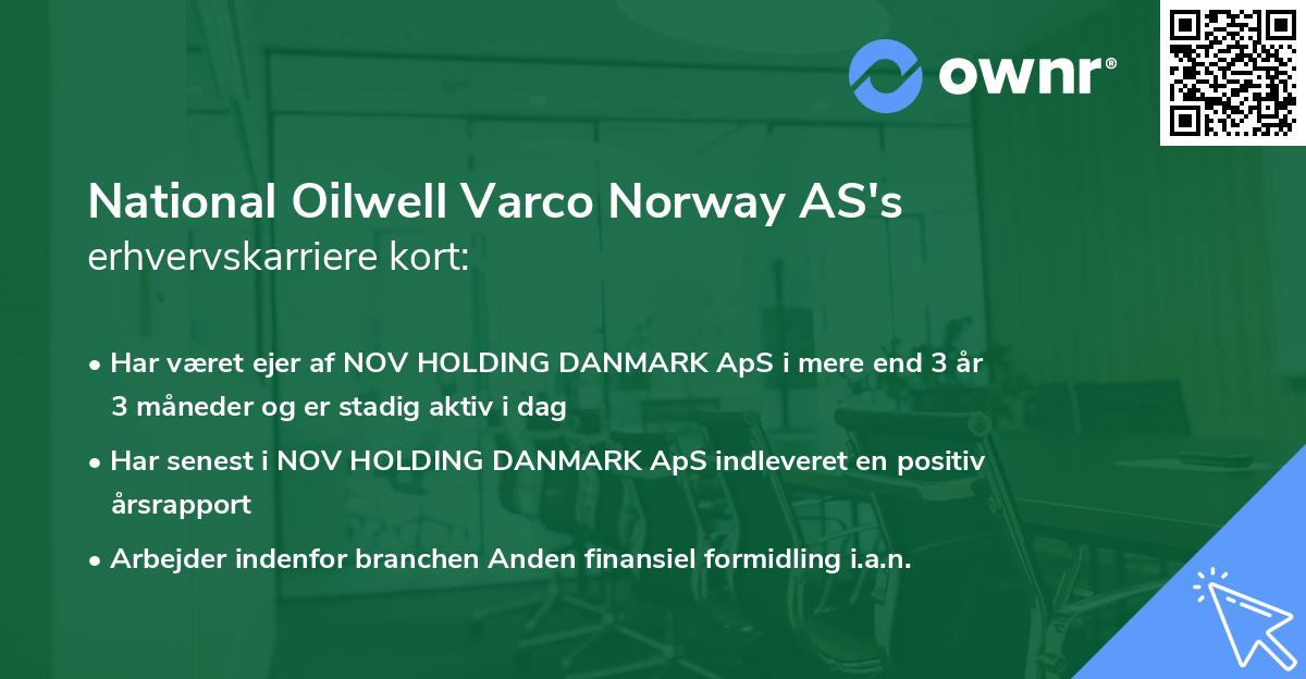 National Oilwell Varco Norway AS's erhvervskarriere kort