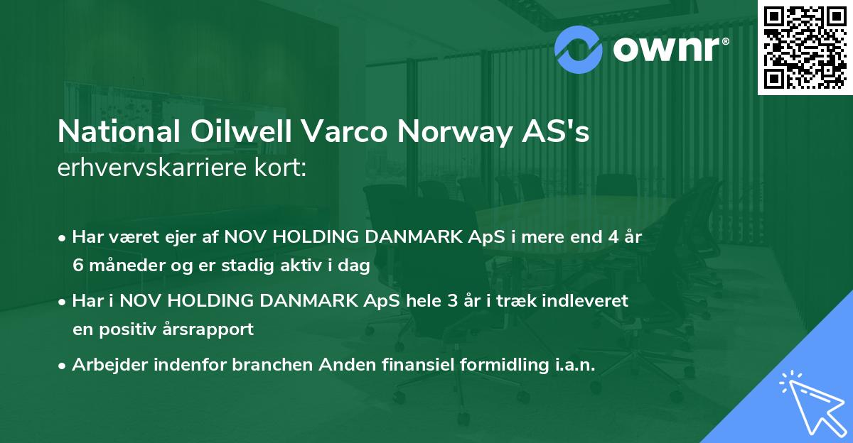 National Oilwell Varco Norway AS's erhvervskarriere kort