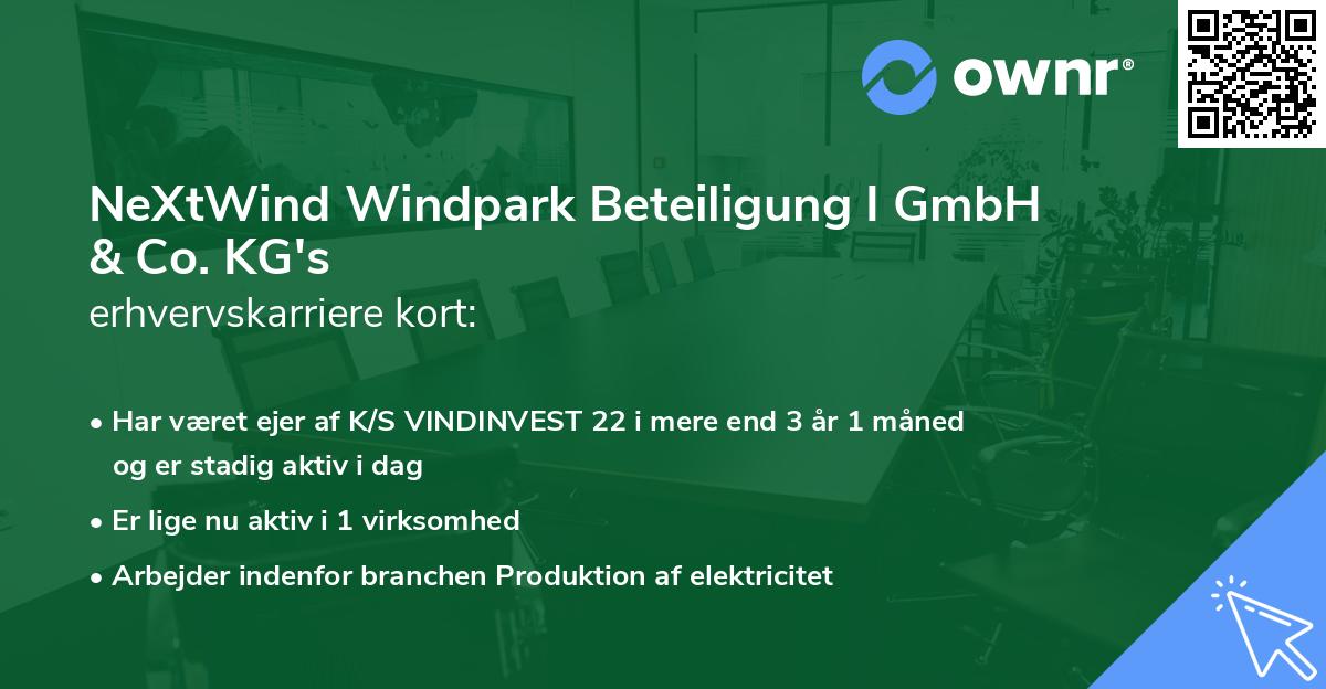 NeXtWind Windpark Beteiligung I GmbH & Co. KG's erhvervskarriere kort