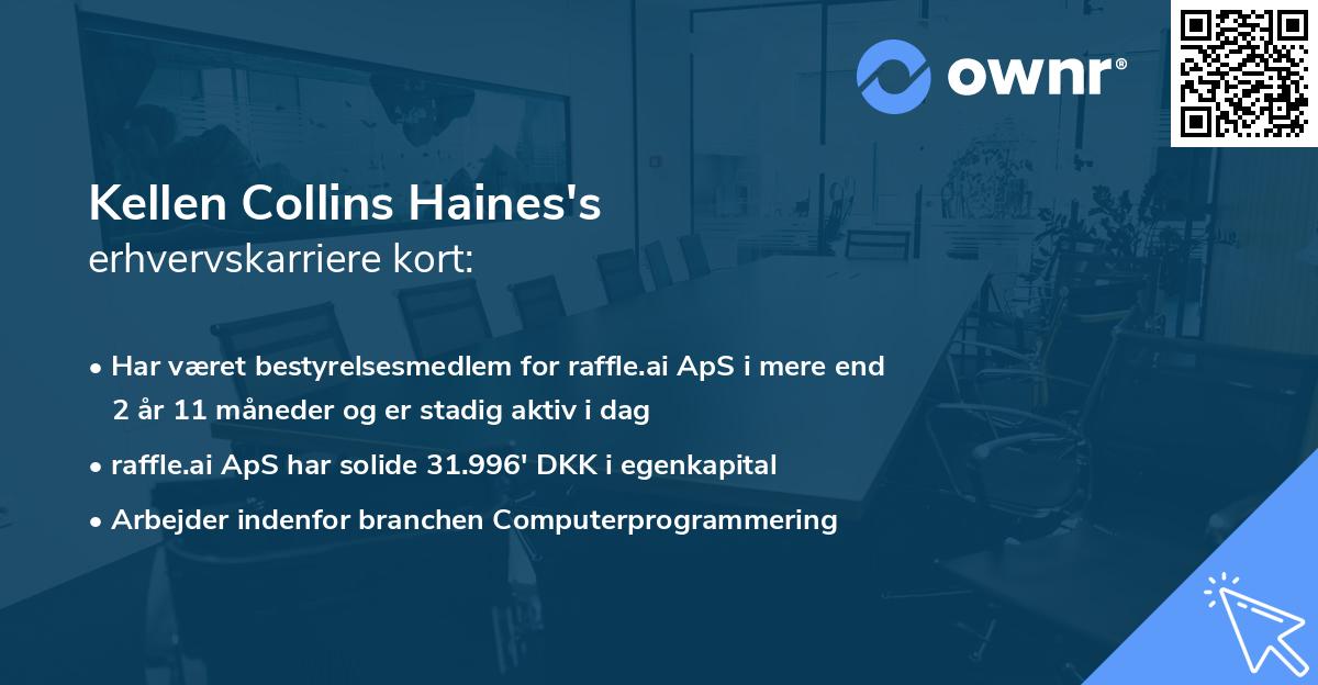 Kellen Collins Haines's erhvervskarriere kort