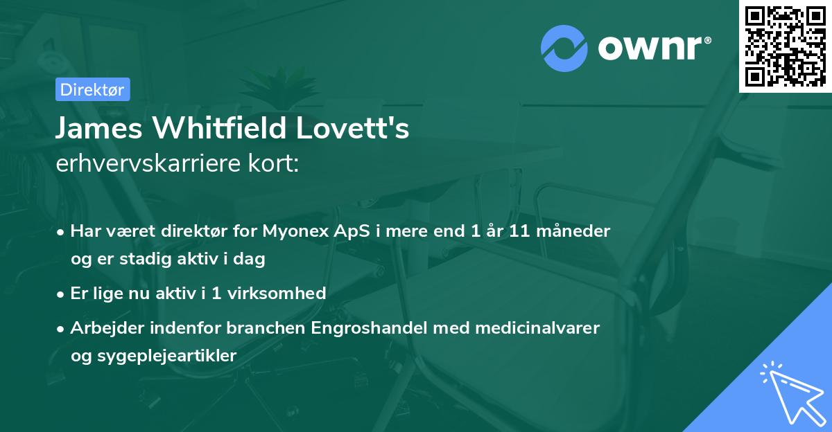 James Whitfield Lovett's erhvervskarriere kort