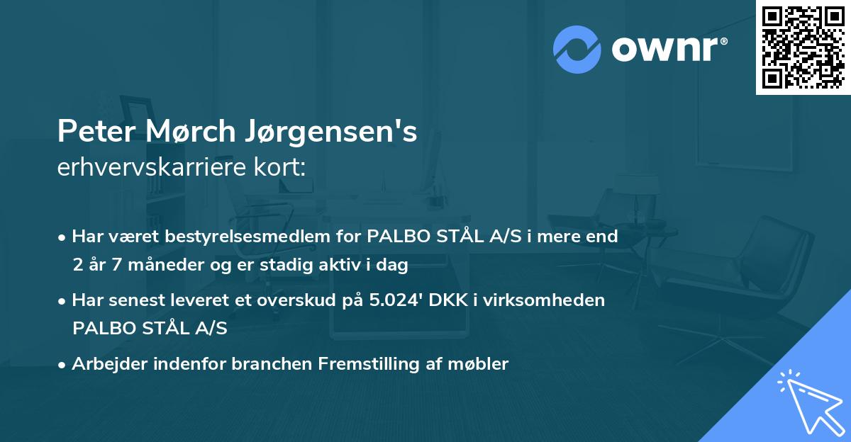 Peter Mørch Jørgensen's erhvervskarriere kort