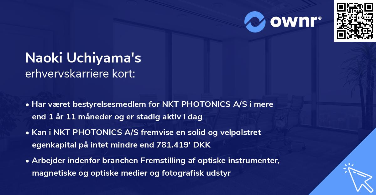 Naoki Uchiyama's erhvervskarriere kort
