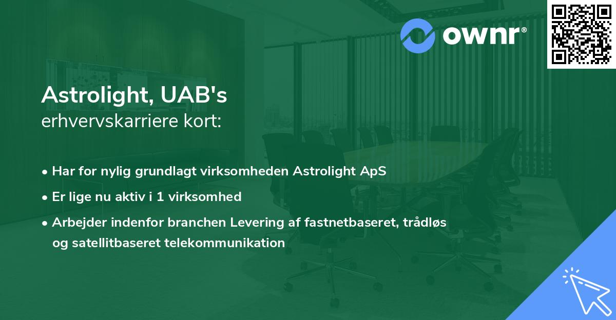 Astrolight, UAB's erhvervskarriere kort