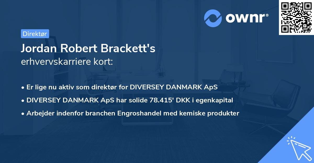 Jordan Robert Brackett's erhvervskarriere kort