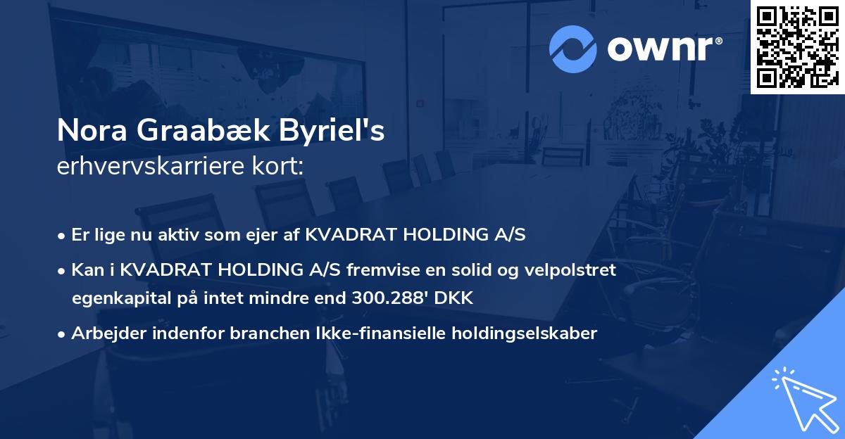 Nora Graabæk Byriel's erhvervskarriere kort