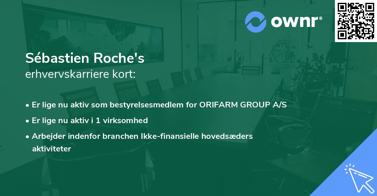 Sébastien Roche's erhvervskarriere kort