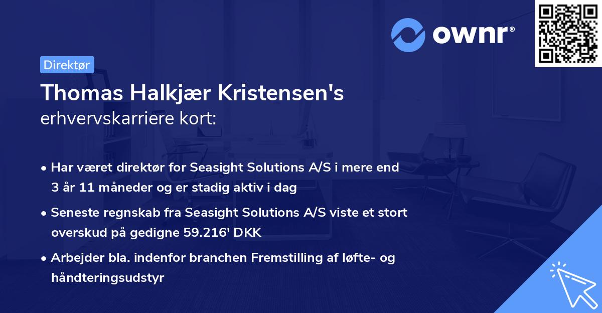 Thomas Halkjær Kristensen's erhvervskarriere kort