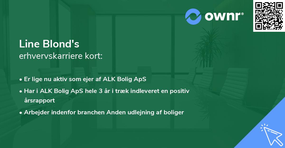 Line Blond's erhvervskarriere kort