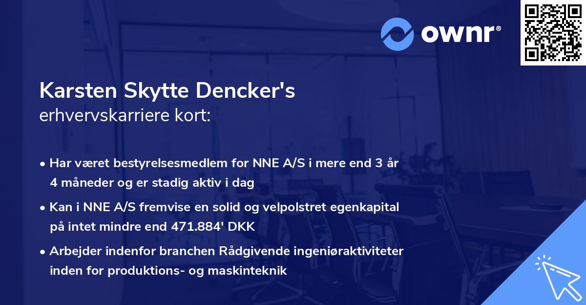 Karsten Skytte Dencker's erhvervskarriere kort