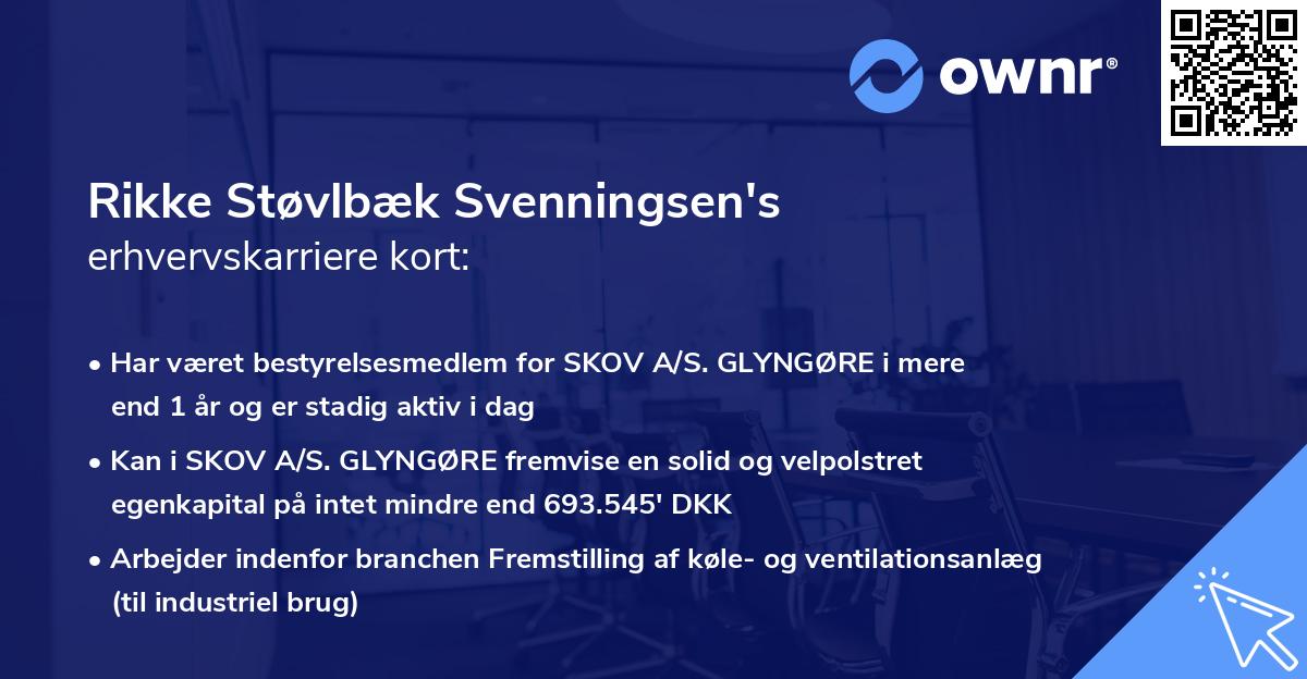 Rikke Støvlbæk Svenningsen's erhvervskarriere kort