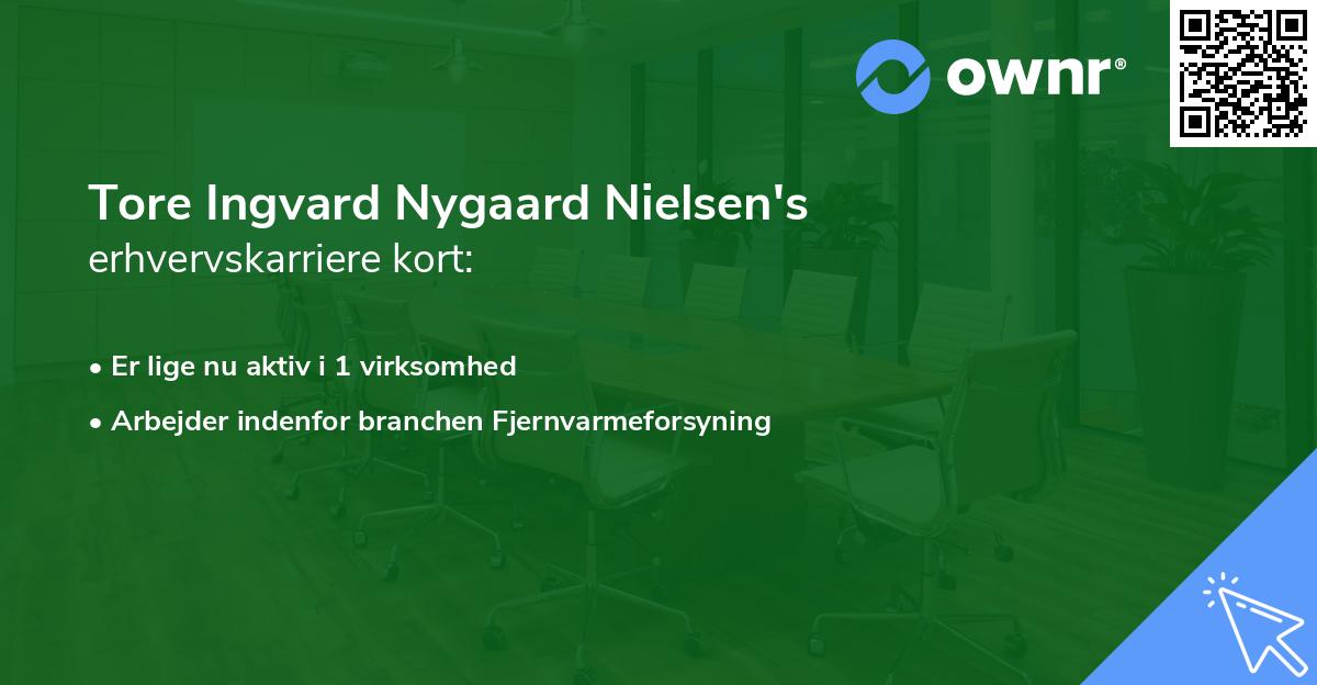 Tore Ingvard Nygaard Nielsen's erhvervskarriere kort