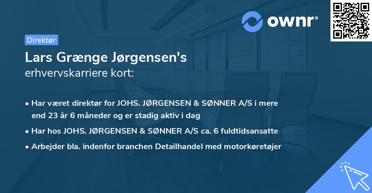 Lars Grænge Jørgensen's erhvervskarriere kort